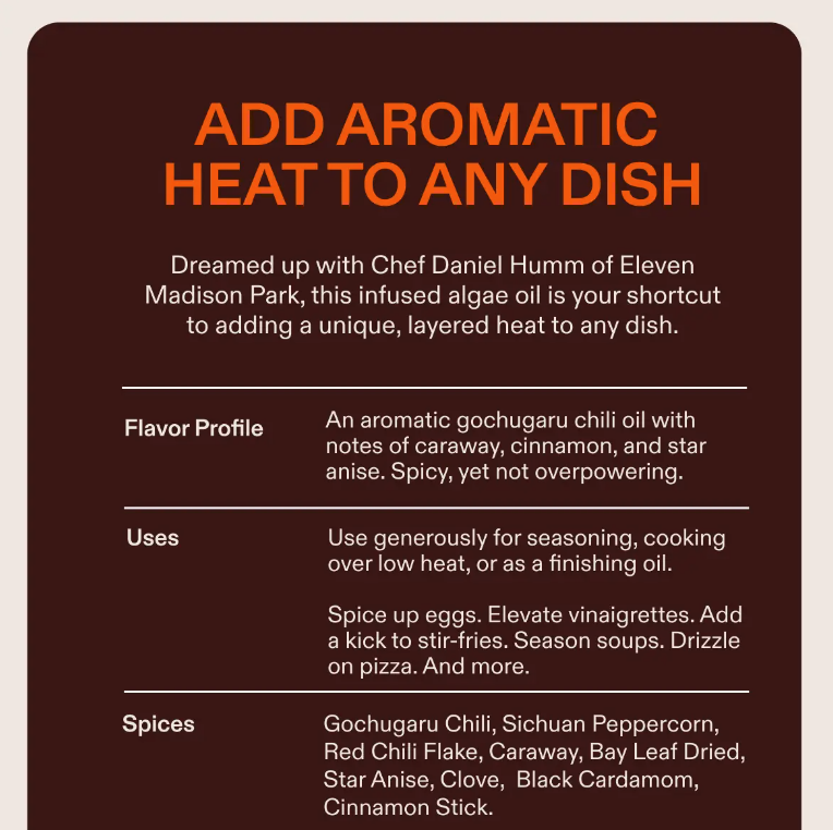 Algae Cooking Club | Gochugaru Chili Oil | Exclusive Eleven Madison Park Collab